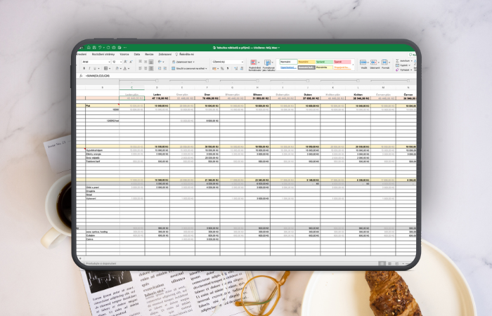 Tabulka pro evidenci nákladů a příjmů